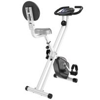 HOMCOM Treniruoklis "F-Bike" su 8 pakopų magnetiniu pasipriešinimu, reguliuojamo aukščio, plieninis, juodas+pilkas, 43x97x109 cm
