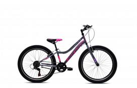 Vaikiškas dviratis Capriolo MTB Diavolo 400, 24 colių, pilkas/violetinis