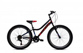 Vaikiškas dviratis Capriolo MTB Diavolo 400, 24 colių, juodas/raudonas