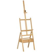 Sulankstomas medinis molbertas su laikikliu, skirtas iki 92 cm aukščio drobėms