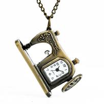 Antique Bronze Sewing Machine Pocket Watch Pendant Antique Bronze Sewing Machine