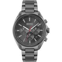 BOSS Distinct pilko metalo apyrankė vyriškas kvarcinis laikrodis 1513858 pilka