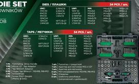 ROCKFORCE 76pcs Tap & Die Set M3-M12