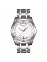 Tissot vyriškas mechaninis laikrodis, atsparus vandeniui iki 100 m, nerūdijančio plieno apyrankė T035.407.11.031.00 balta