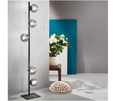 Ondaluce - Toršeras MONILE 5xE14/10W/230V 170 cm juoda/dūminė juoda