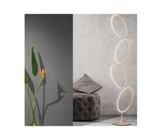 Ondaluce - LED reguliuojama stovinti lempa RICE LED/38W/230V 166 cm auksinė