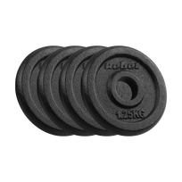 Ketaus svarelių rinkinys 4x1.25kg, skylė 31mm, klasikinė plokštė, REBEL ACTIVE