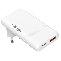USB C tipo ir USB A tipo maitinimo adapteris - 5-20V/1.35-3A - Akyga AK-CH-31