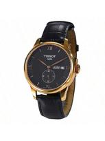Tissot vyriškas mechaninis laikrodis su odiniu dirželiu, atsparus vandeniui iki 30 m, Modelis: T006.428.36.058.01 juoda
