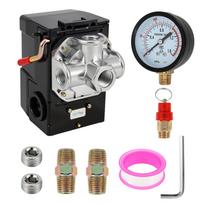 4 Ports 135-175 PSI Air Compressor Pressure Switch 20 Amp Safe Air Compressor Shut Off Switch Air Compressor Replacement Parts juoda