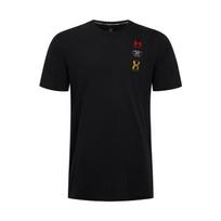 Under Armour Evol Laisvo kirpimo kvėpuojantis marškinėlis vyrams Viršutiniai drabužiai Juoda Balta Campus-Auksinė 1390165-001 XL