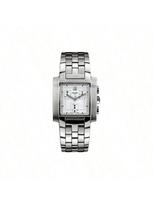 Tissot kvarcinis mechanizmas, unisex laikrodis, pagamintas Šveicarijoje, juodas ciferblatas, nerūdijančio plieno korpusas ir apyrankė. Madingas, paprastas, universalus kvadratinis laikrodis T60.1.587.33 balta