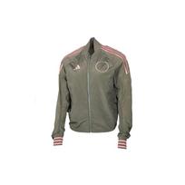Adidas Vrct striukė su tigro siuvinėjimu ir dryžuotu vienspalviu užtrauktuku, laisvo kirpimo, unisex viršutinis drabužis, Artefaktas-Žalia FI6720 L gray