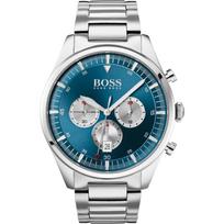 BOSS Pioneer Mėlynas Sidabrinis Metalinis Vyriškas Kvarcinis Laikrodis 1513713 mėlyna