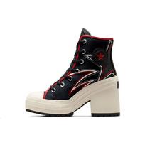 Converse Chuck 70 De Luxe aukštakulniai moteriški motociklų bateliai su kulniuku, juodi, raudoni ir balti A08003C EU 43