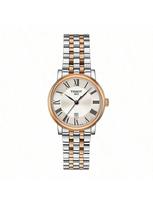 Tissot Carson Zhenme Quartz Watch, 50m Water-Resistant, Women's Swiss Watch, 30mm, Gray Dial, Stainless Steel Case & Bracelet T122.210.22.033.01 pilka