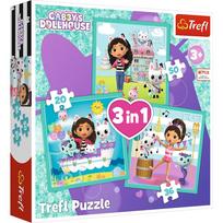 Dėlionė Trefl 3in1 Gabbys activities Gabbys dollhouse