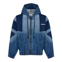 Adidas Originals Laisvo kirpimo medvilninis džinsinis švarkas su gobtuvu ir ilgomis rankovėmis vyriški švarkai KR5056 XL