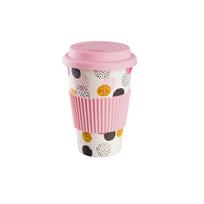 Karščiui atsparus pluošto puodelis Kavos puodeliai su silikoniniu dangteliu Arbata Pienas Meškiukas Puodelis Drinkware Vandens butelis 470ML One Size rožinė