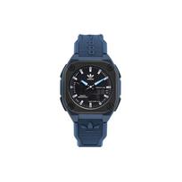 Adidas Originals Street Series Laikrodis Kvarcinis Mechanizmas Dervos Dirželis Juodas Ciferblatas Vyriški Laikrodžiai AOST225452I Half Transparent White Strap & AOST230572I