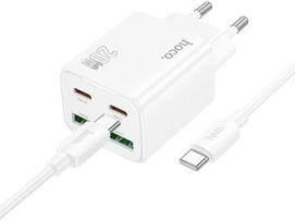 Hoco 2x Usb-c + 2x Usb-a 20w tinklo įkroviklis su Usb-c kabeliu