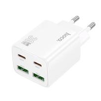 Hoco N56 tinklo įkroviklis, 4xusb-c/usb-a, 30w, Qc3.0, Pd