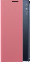 Etui New Sleep Case su klapke ir stovu Samsung Galaxy S25, rožinis
