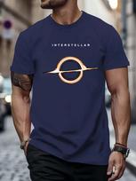 Interstellar Planet Printed TShirt 100 Cotton ONeck Short Sleeve Summer Casual Mens Tshirt Streetwear S