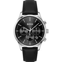 BOSS Avery Juodas Juodos Odos Vyriškas Kvarcinis Laikrodis 1514211 juoda