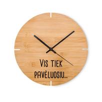 Bambukinis sieninis laikrodis "Vis tiek pavėluosiu..."