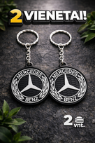 Dvispalvis Mercedes tipo raktų pakabukas (2 vnt.)