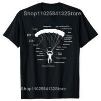 Retro vyriški parašiutizmo marškinėliai Vyras Juokingi parašiuto anatomija Magiški parašiutininko marškinėliai Vintage paraglidingas Parašiutas Paraglider marškinėliai S