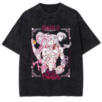 JOJO Keisti nuotykiai Gyro Zeppeli Marškinėliai Vyrams Vintage Išplauti Per dideli Marškinėliai Anime Grafiniai Marškinėliai Streetwear Medvilniniai Viršutiniai Drabužiai Vyrams Moterims L