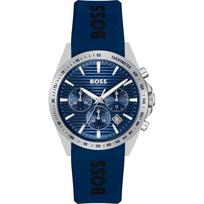 BOSS Strike Chrono mėlynas mėlynas silikoninis vyriškas kvarcinis laikrodis 1514239 mėlyna