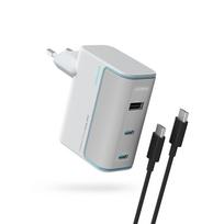 Cuktech AD1003EU 100W GaN 2x USB-C + USB-A Wall Charger with Cable – White