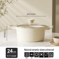 REDCHEF 24cm Baltas keramikinis sriubos puodas 24cm spalva