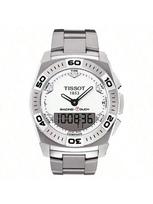 Tissot vyriškas kvarcinis laikrodis, atsparumas vandeniui 100 metrų, nerūdijančio plieno apyrankė T002.520.11.031.00 balta
