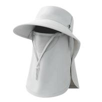 Sun Hat Detachable Face Guard Shawl 3-in-1 Oversized Sun Protection Hat with Anti-UV Fabric Breathable Ponytail Hole Outdoor Hat rožinė