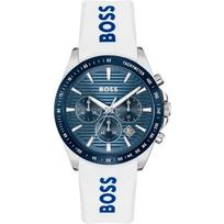 BOSS Strike Chrono Mėlynas ciferblatas Baltas silikoninis Vyriškas kvarcinis laikrodis 1514238 mėlyna