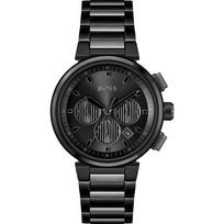 BOSS One Juodo Metalo Vyriškas Kvarcinis Laikrodis 1514001 juoda