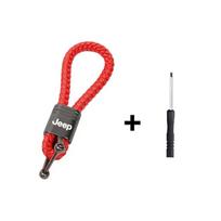 Jeep cinko lydinio automobilio raktų pakabukas pintas virvės raktų pakabukas Raktų priedai Jeep Grand Cherokee Wrangler JK Gladiator Compass R