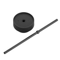 "Fellow Carter" matinės juodos spalvos šaltas dangtelis su šiaudeliu, Fellow Carter Matte Black Cold Lid with Straw