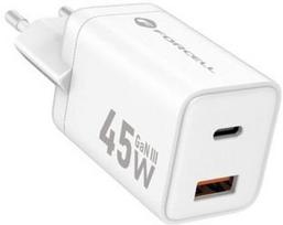 Srovės įkroviklis - FORCELL - Forcell - 45W - GaN III - USB-C ir USB-A