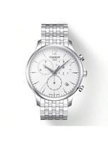 Tissot vyriškas kvarcinis laikrodis, nerūdijančio plieno apyrankė, atsparus vandeniui iki 30 metrų T063.617.11.037.00 balta