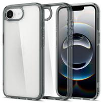 Dėklas telefonui pilkas skaidrus atsparus smūgiams iPhone 16e Spigen