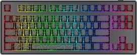 Redragon Uranus Pro K737b-rgb-pro belaidė mechaninė klaviatūra