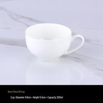 Luxurious Bone China Gold Rim Coffee Cup & Saucer Set - Pure White Ceramic English Style for Hotels and European Coffee Service Default Items