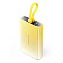Atsarginis maitinimo šaltinis ("Power Bank") Vention Powerbank 10000mah 22.5w, 3 jungtys, geltonas