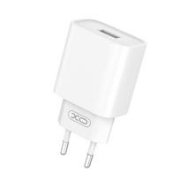 Xo Ce02d 18w Qc 3.0 tinklo įkroviklis su Usb ir Microusb kabeliu, baltas