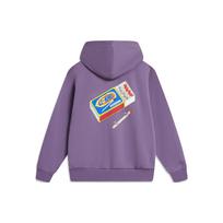 Li Ning Phil Hackett Kolaboracinė Serija Degtuko Rašto Vilnos Šiltas Laisvas Puloveris su Gobtuvu Unisex džemperiai Tamsiai-Krištolinė-Violetinė AWDT953-2 S